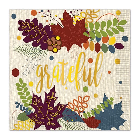 Beistle 6.5" x 6.5" Friendsgiving Luncheon Napkins, 32ct.